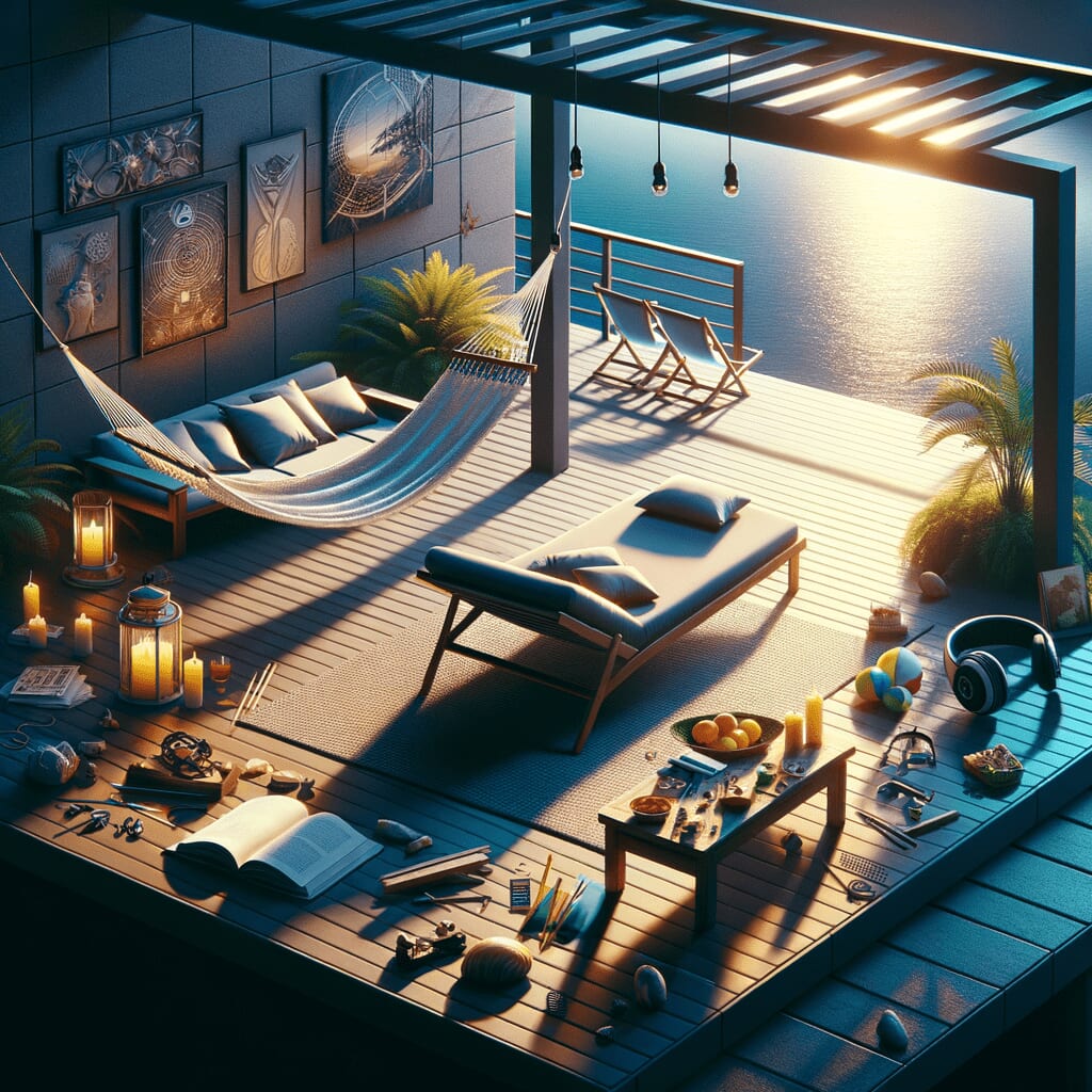 private relaxation space: You can also create your own private relaxation space by placing a hammock or sofa on your roof balcony. You can stimulate your imagination by spending time listening to music, reading a book, or doing whatever you like.