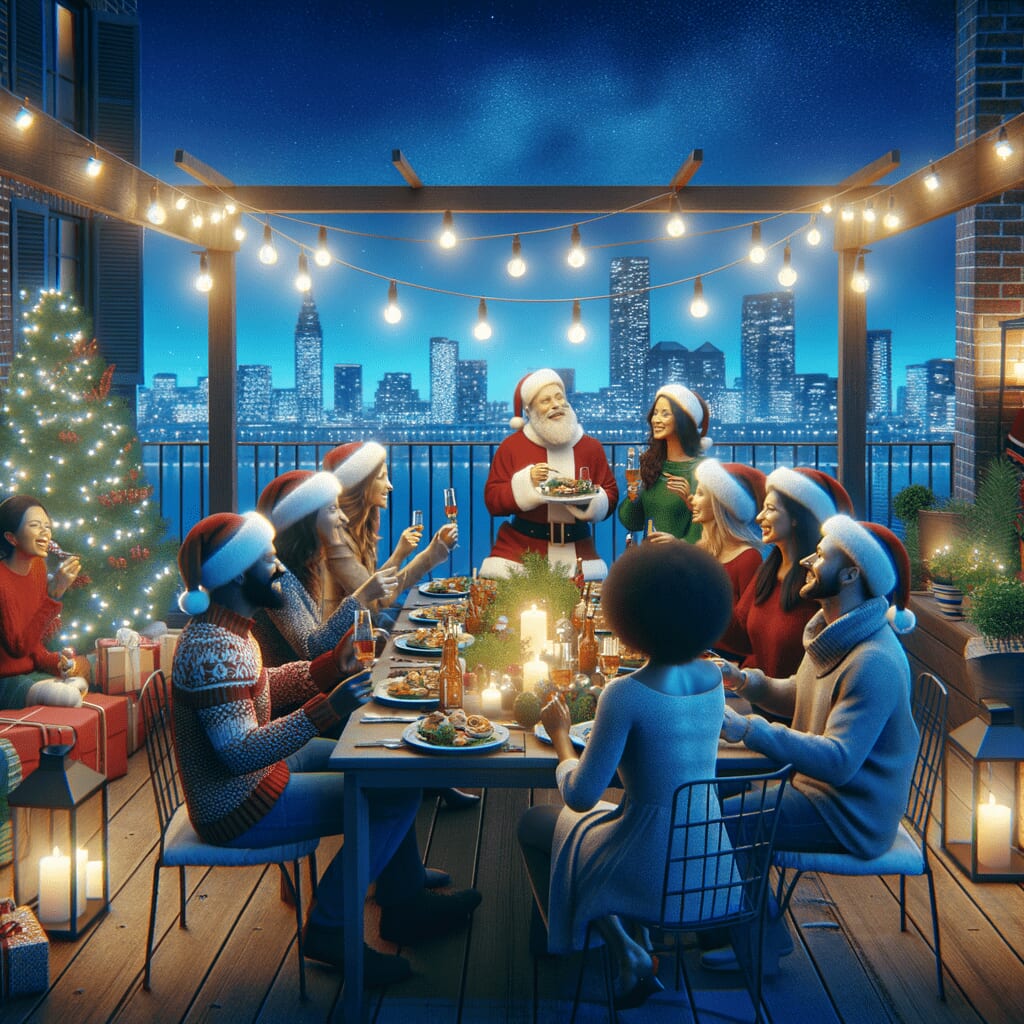 Host a Christmas party: Roof balconies are the perfect place to host a Christmas party because of their large space. Invite family and friends to enjoy Christmas songs and a Christmas menu for a special time.